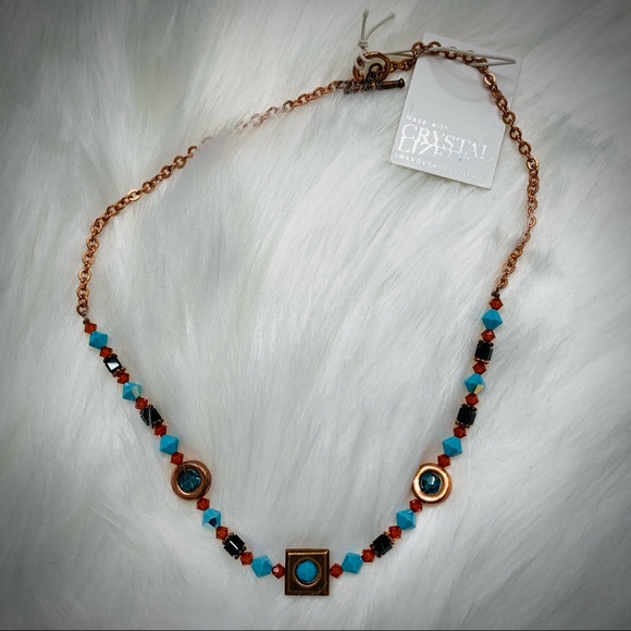 🆕 Crystallized Swarovski Elements Necklace Copper - Picture 2 of 2